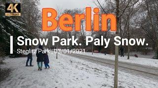 [4K60]  Snow park Play Snow in Berlin, Germany