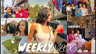 WEEKLY VLOG🪞 | NYC , Photo Shoot, Girls’ Day Out,  Matcha Tiramisu & Book Shop Therapy 