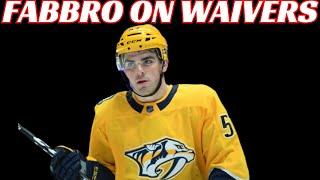 NHL Waivers News - Predators Place Dante Fabbro on Waivers