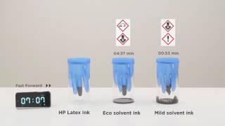 Sicilsat presenta: HP Latex Inks vs  solvent inks… in gloves!