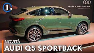 Audi Q5 Sportback (2025)  Dal VIVO il SUV coupé IBRIDO DIESEL e benzina: motori e prezzo