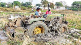 John deere 5105 tractor stuck in mud |tractor videos| |ss saikumar|