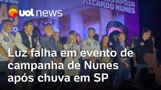 Nunes enfrenta falha de energia durante evento de campanha após dizer que situação está 'tranquila'