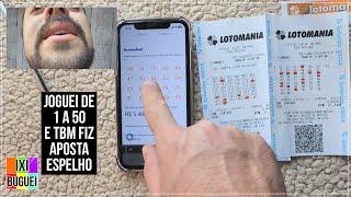  JOQUEI OS 50 PRIMEIROS NÚMEROS E OS 50 ÚLTIMOS ( espelho ) NA LOTOMANIA ( Conferindo o resultado )