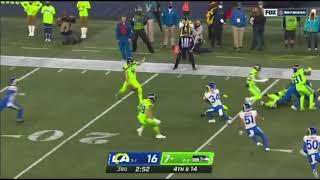 Seattle Seahawks punter with the DOUBLE PUNT .. Very smart play