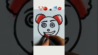 Mix emoji Drawing|Satisfying Creative Art#viral#shortfeed#reel#short#drawing#emoji#mixart#craft