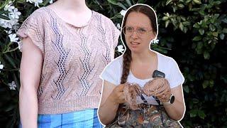 Knitting with Linen: a Vintage 1980s Lace Blouse (and Frustrations)