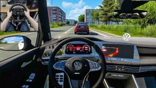 Euro Truck Simulator 2 - Volkswagen Golf 8 R Line [Steering wheel gameplay]