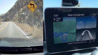 Driving on Pines to Palms Highway