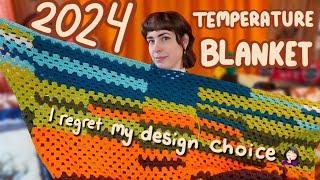 MY 2024 TEMPERATURE BLANKET!