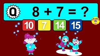 20 Math Quiz for Kids | One Digit Addition Quiz