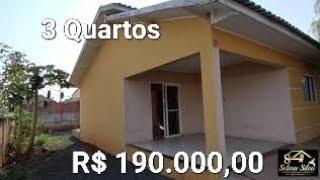 CASA COM 3 QUARTOS E QUINTAL NO MUNICÍPIO DE JABOTI PARANA - R$ 190.000,00