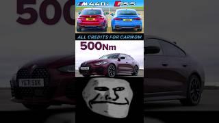 450 hp Audi RS5 v BMW M440i Gran Coupe: DRAG RACE #shorts