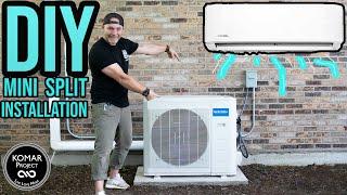 How to Install a DIY Mini Split Air Conditioning and Heat Unit.  MR COOL 24K Split Unit