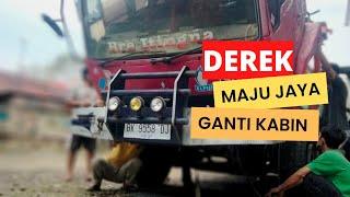 proses ganti kabin mobil derek maju jaya