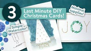 Easy DIY Christmas Cards! LAST MINUTE CARD IDEAS!