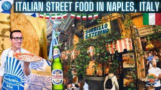 Trying Italian Street Food in Napoli Italy | Gino Sorbillo Pizza Fritta  