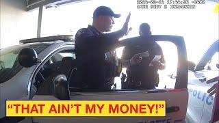 Cop EMBARRASSINGLY caught stealing money