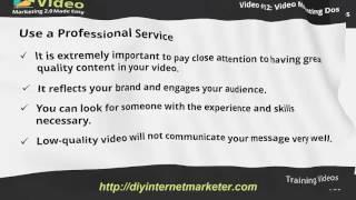 Internet Video Marketing Training Video11 Preview