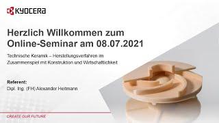 Online-Seminar Herstellung von Oxidkeramik