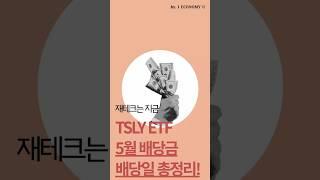 25년 5월 TSLY 배당일, 배당락일, 배당금 정보 총정리!