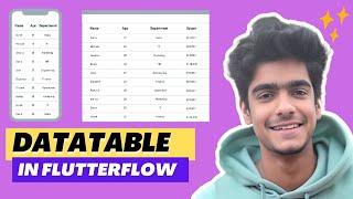 Data Table In FlutterFlow