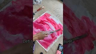 Just using water + acrylic on raw canvas! #art #tutorial #pov #tips #painting #diy #artist #arte