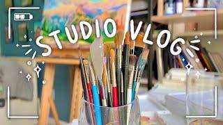 studio vlog no. 1 ꩜ unboxing my glowforge, painting yosemite, and recharging my creativity