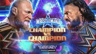 WWE 2 April 2022 WrestleMania   Roman Reigns vs  Brock Lesnar Full Match at WrestleMania360p