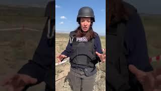 France24_en reporter at the site in #Azerbaijan where clusterbombs sent from Armenia landed.