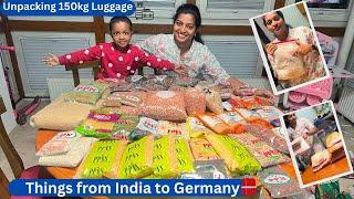 ️ India-லிருந்து என்ன கொண்டு வந்தேன்? Unpacking 150 kg Baggage | Best Airlines | Germany Tamil VLOG