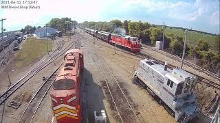 (Steam, Diesel, and Electric) Watching the live Illinois Railway museum Diesel shop/barn 2