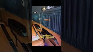 Demonstration of the effect of installing imperial blue curtains on Mercedes-Benz VitoMercedes-Benz
