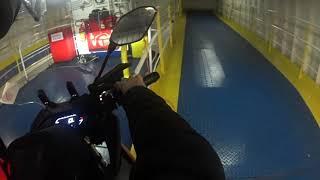 parcheggiare moto (tracer 700) su traghetto moby (Genova-Olbia) #moto #motovlog #yamaha #tracer700