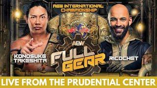 Konosuke Takeshita vs Ricochet AEW FULL GEAR 2024 LIVE #aew #prowresting #aewfullgear #aewfans