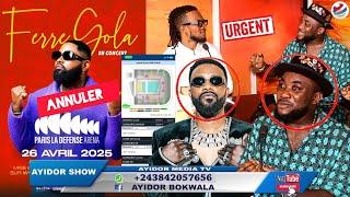 URGENT!F@LLY IPUPA VRAI SOLD OUT! FERRE ALELI PRODUCTEUR AKIMI YE CONCERT ANNULER MAWA, FALLY VILLA