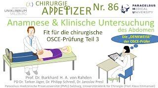 Anamnese & Klinische Untersuchung des Abdomens - FIT FÜR OSCE Teil 3 - CHIRURGIE APPetizer Nr. 86