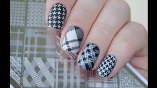 BornPrettyStore: black-white simple stamping design // Tartan