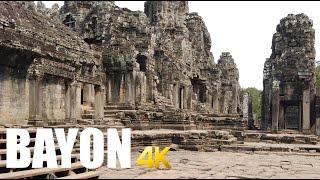 Bayon Temple, Angkor walking tour 4k 60fps