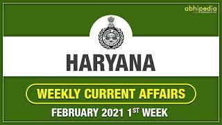 Haryana HCS & allied services I Weekly Current Affairs I 1st Week February 2021 | By Maneesh Mittal
