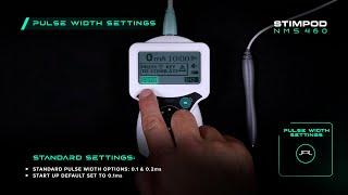 Pulse Width Settings for the Stimpod NMS460