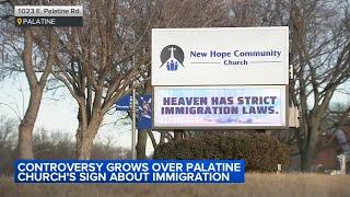 Palatine church under fire for 'heaven has immigration laws' sign