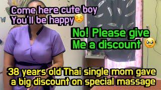 A Weird Rural Thai massage, 38 years old Thai single mom invited me, gave big discount on massage