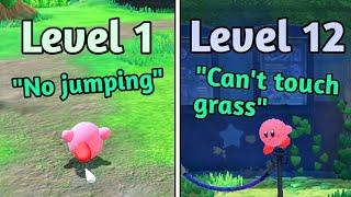 Kirby, but each level has a different challenge