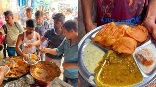 India ki Sabse Famous Loaded Nashta Thali for Rs 35/ || Goli ki speed से बिकता हे यहाँ BREAKFAST 