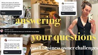 Q&A | biggest challenges as a small business/ micro bakery owner | favourite bakes | dating?!