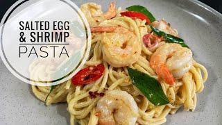 Salted Egg and Shrimp Pasta