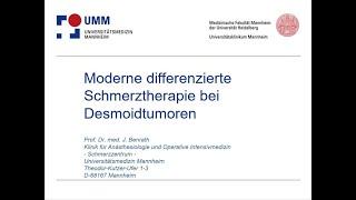 Online-Seminar 2021: Schmerzmanagement bei Desmoid Tumoren