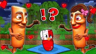 I Got Adopted By Italian Brainrot Tung Tung  Sahur In Minecraft !!