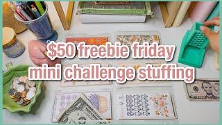 $50 FREEBIE FRIDAY | mini savings challenge stuffing | sep 1 | budgetwithamanda